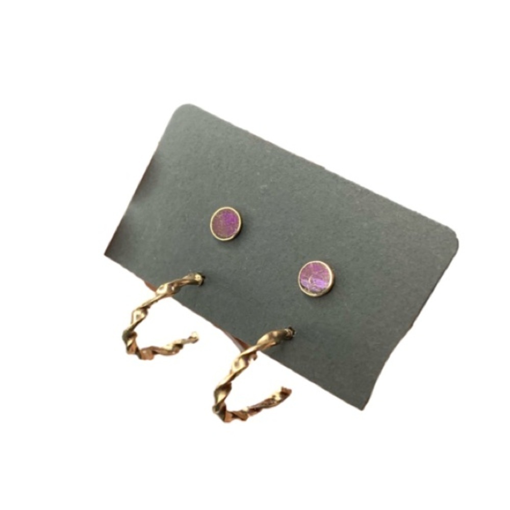 Gold hoop set